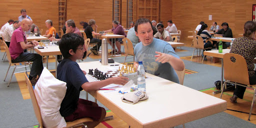 akshatchandra.com~ Here starts the first chess round -  Akshat Chandra and Dr. Stefan Berger 