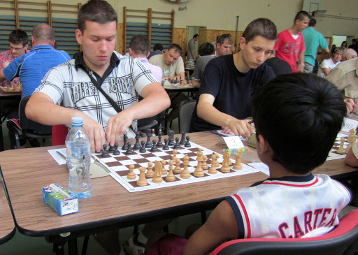 The final game of the Chess tournament - Akshat Chandra playing IM Lazar Nestorovic